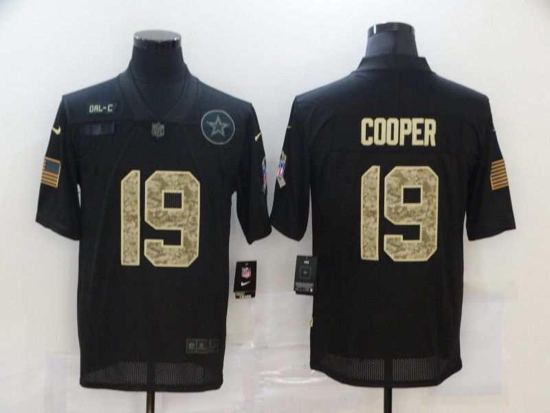 Men Dallas cowboys #19 Cooper Black camo Lettering 2020 Nike NFL Jersey->denver broncos->NFL Jersey
